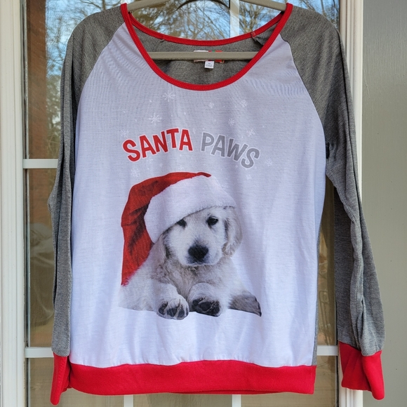 "Santa Paws" Christmas 2-Piece Pajamas Set - Size Medium (Excellent Condition) - Picture 3 of 14